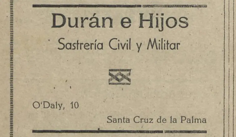 Publicidad La Palma, 1952